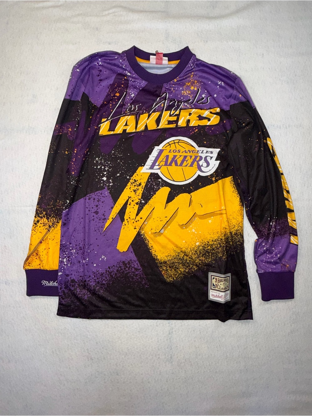 Los Angeles Lakers Mitchell & Ness NBA hyper hoops shirt long sleeve